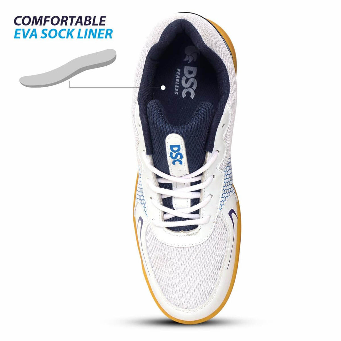 DSC Akido Badminton Shoes (Wht/Nvy/Cre)