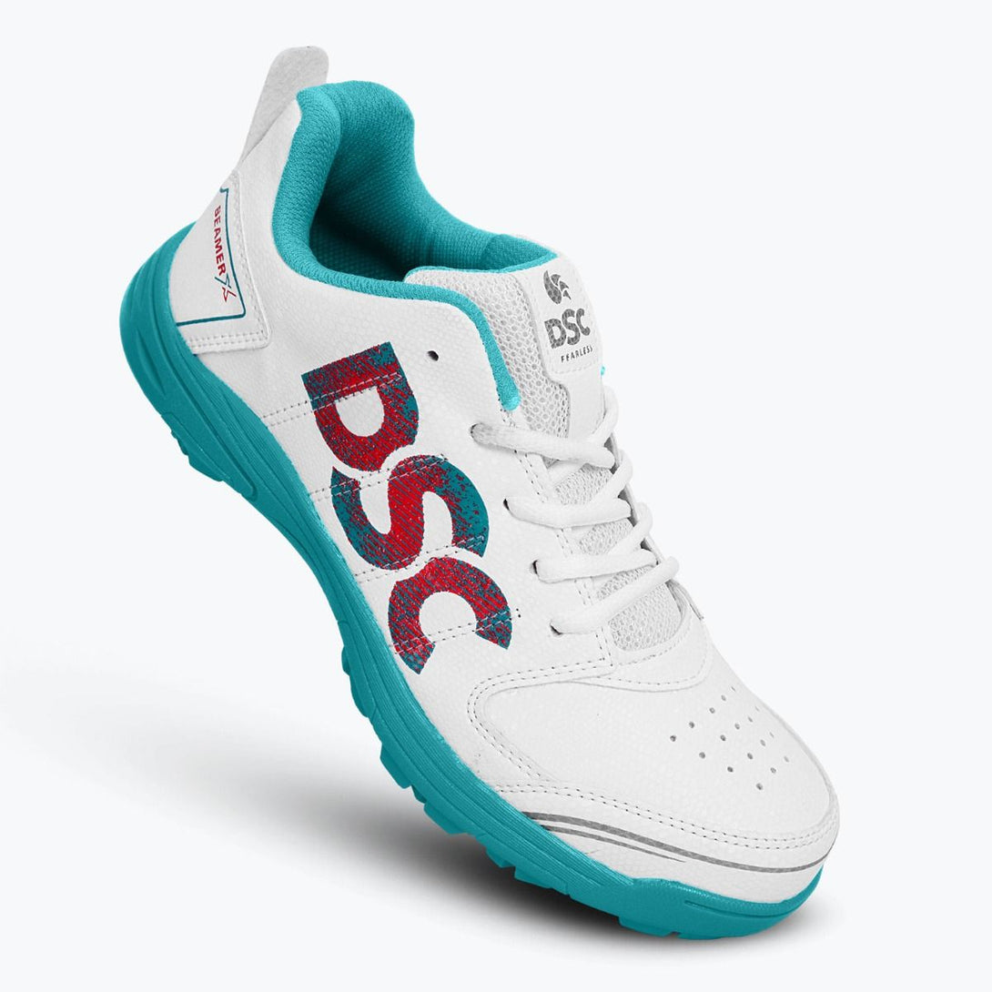 DSC Beamer X Cricket Shoes (Cyan/White)