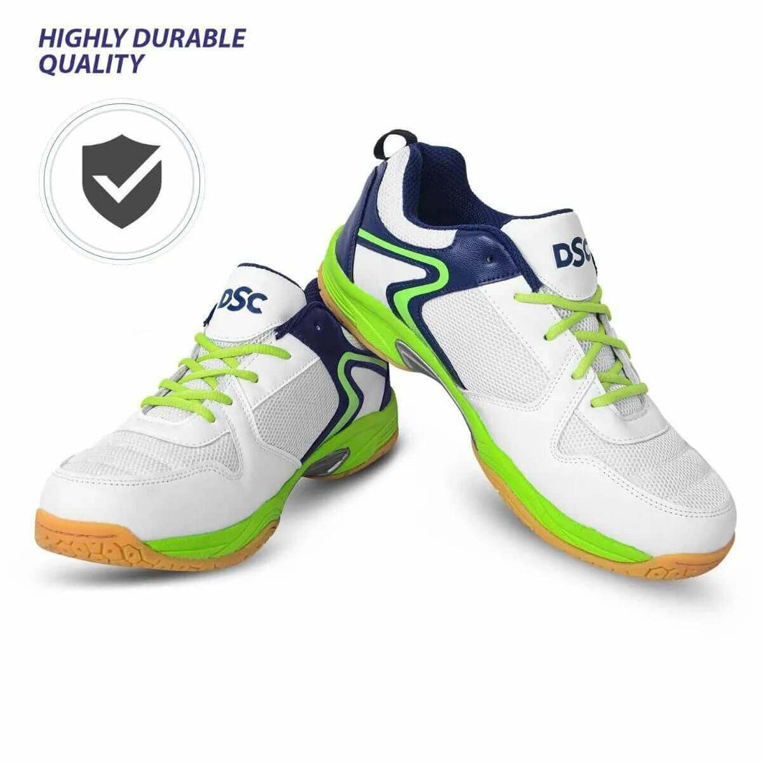 DSC Court 44 Badminton Shoes (Wht/Nvy/Gr)