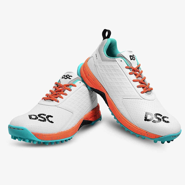 DSC Jaffa 22 Cricket Shoes (White/Orange)