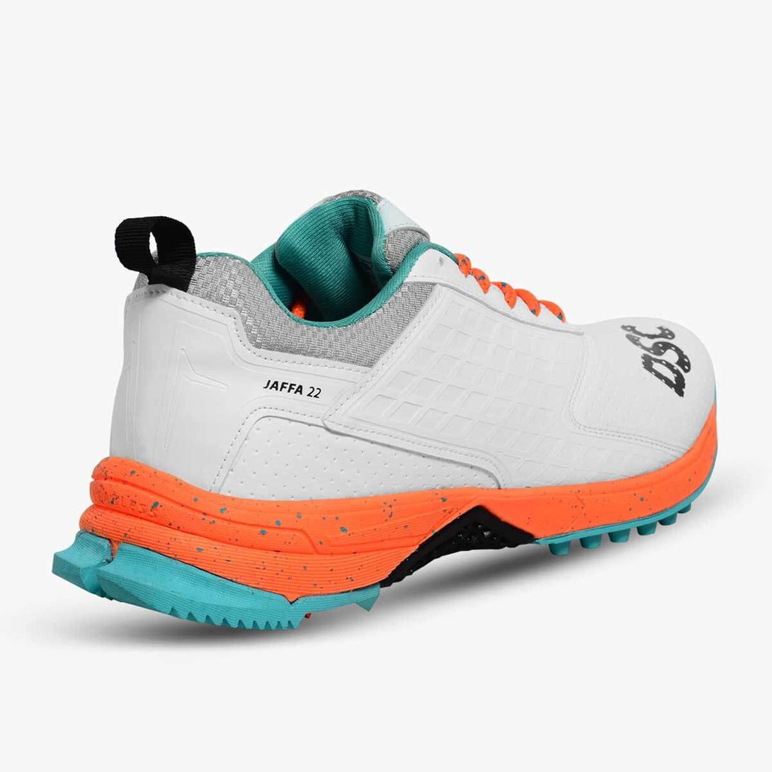 DSC Jaffa 22 Cricket Shoes (White/Orange)
