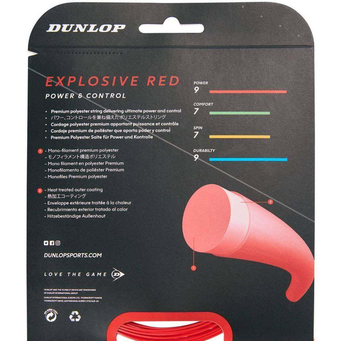 Dunlop Explosive Red Tennis String Set (12M)
