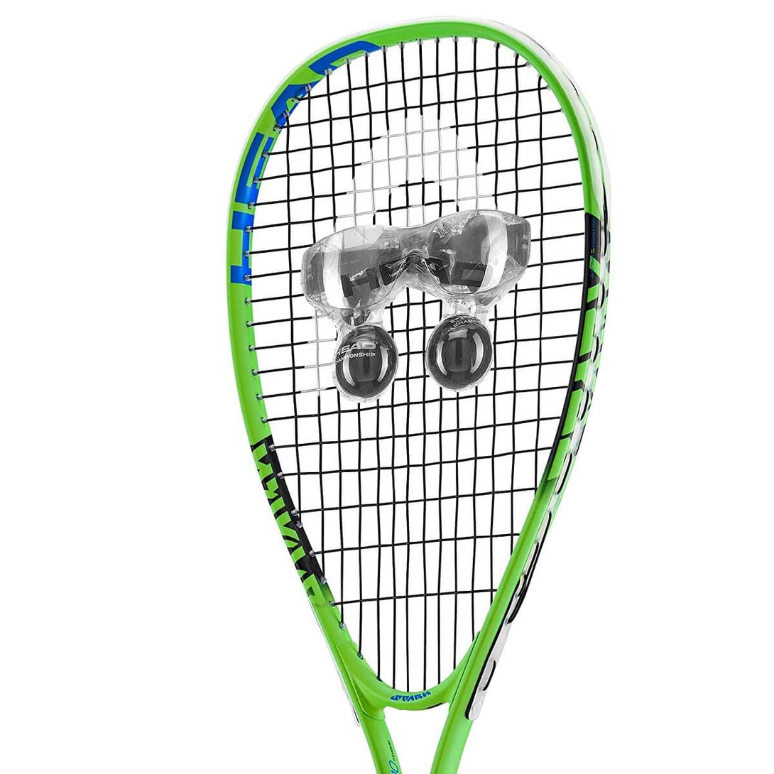 HEAD Spark Team Squash Racquet Eyewear Ball Pack