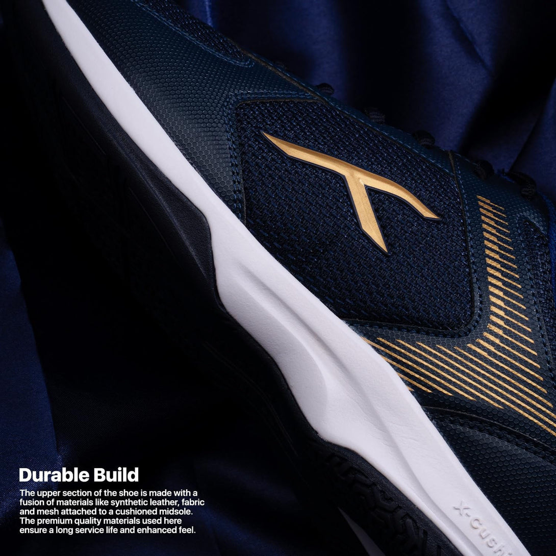 Hundred Court Ace Badminton Shoes (Navy/Gold)