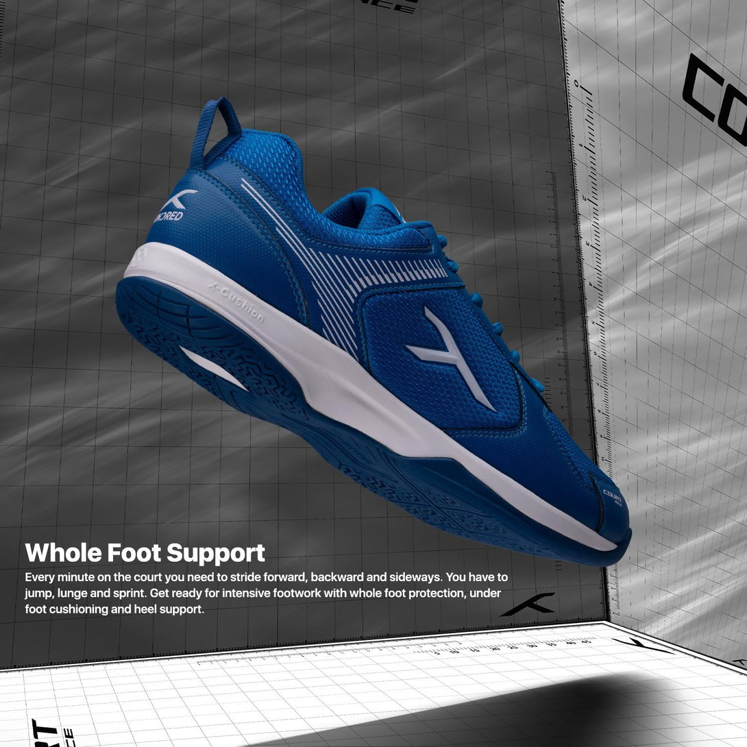 Hundred Court Ace Badminton Shoes (Blue/White)