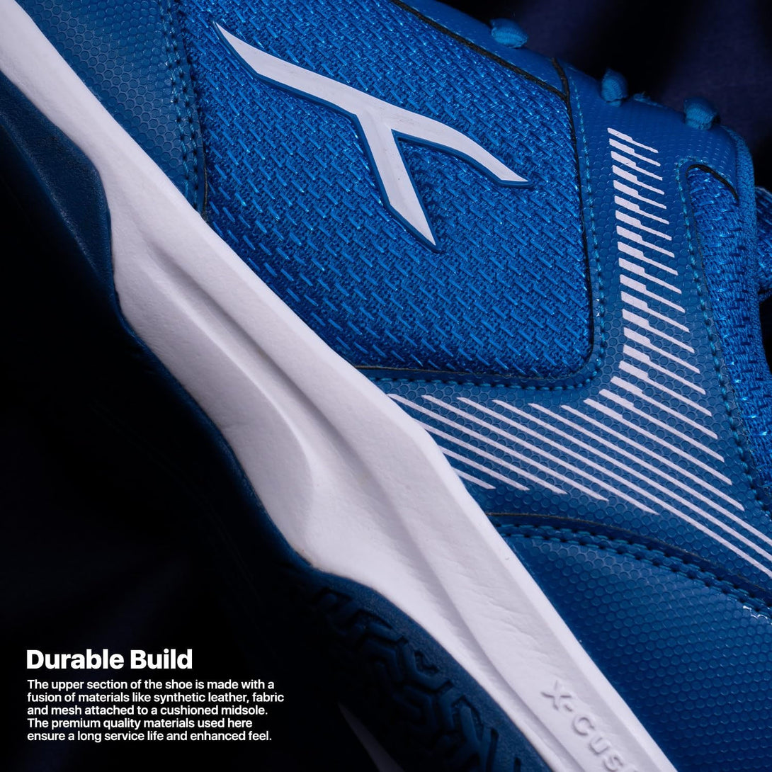 Hundred Court Ace Badminton Shoes (Blue/White)