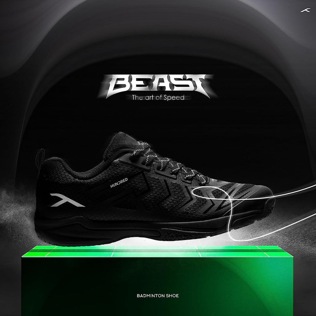 Hundred Beast Badminton Shoes (Black)