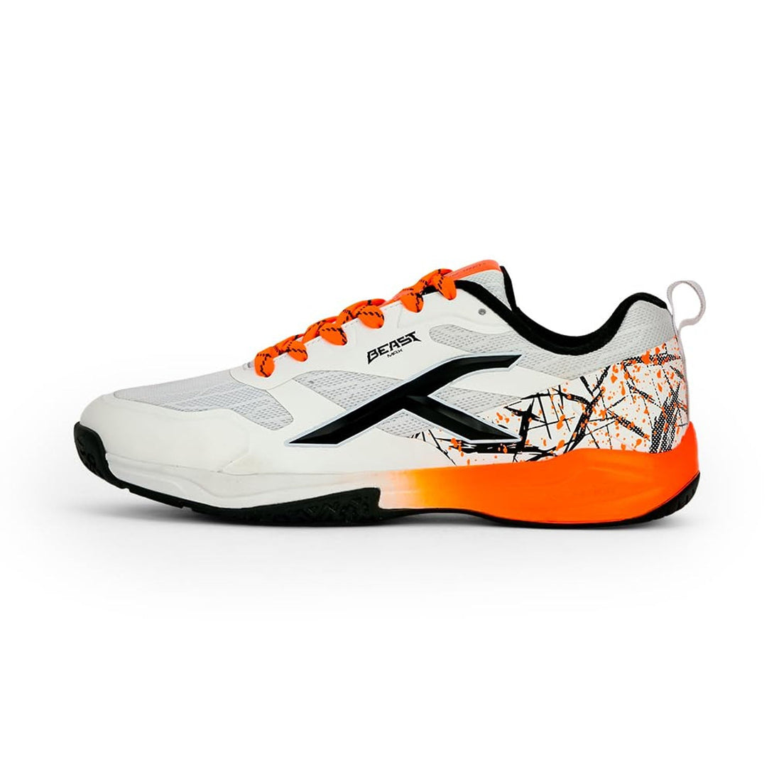 Hundred Beast Max Badminton Shoes (White/Orange)