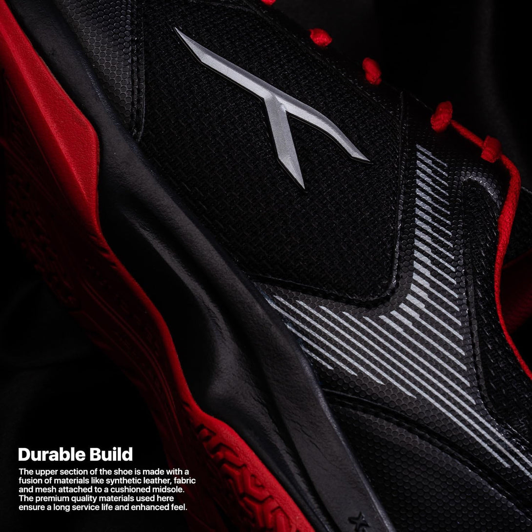 Hundred Court Ace Badminton Shoes (Black/Red)