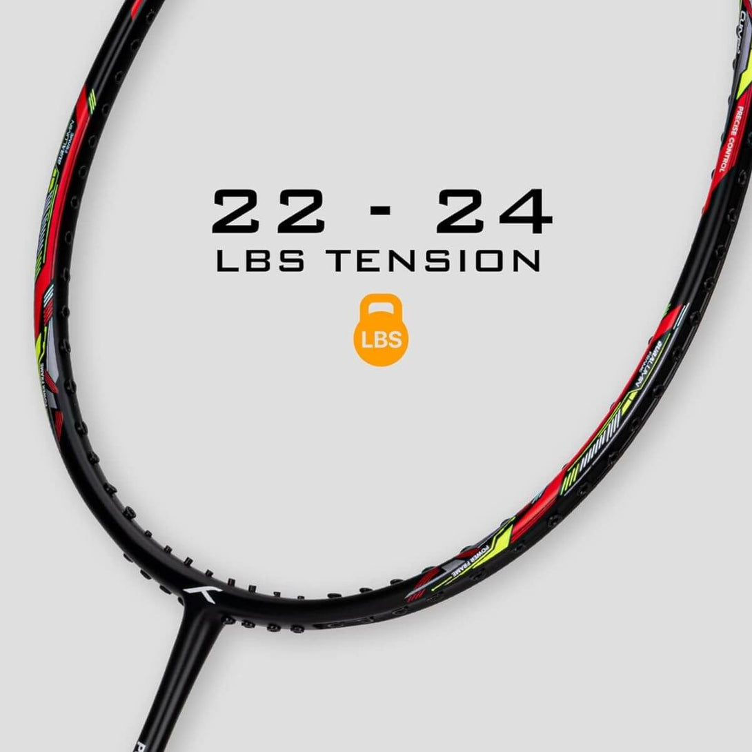 Hundred Powertek 2000 Pro Badminton Racquet-Black