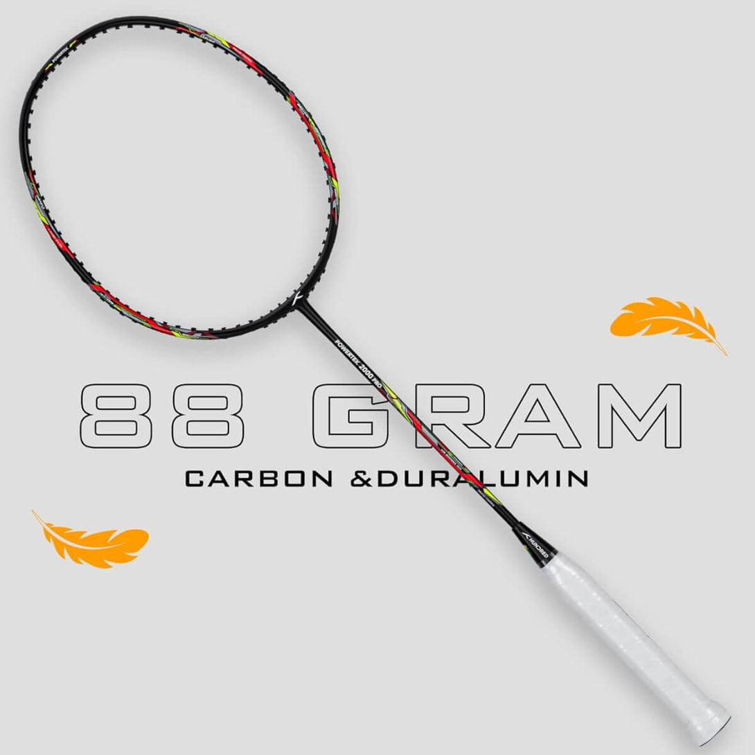 Hundred Powertek 2000 Pro Badminton Racquet-Black