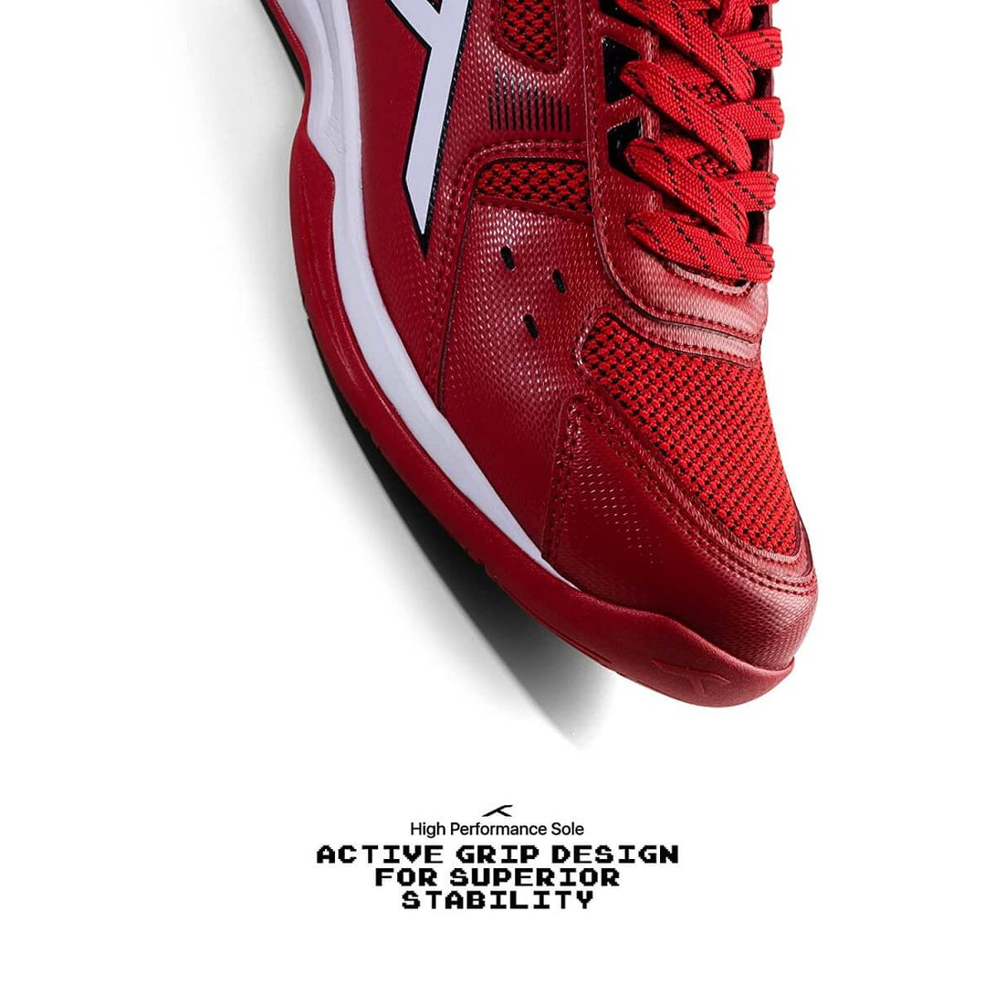 Hundred RAZE Unisex Badminton Shoes (Red/White/Black)