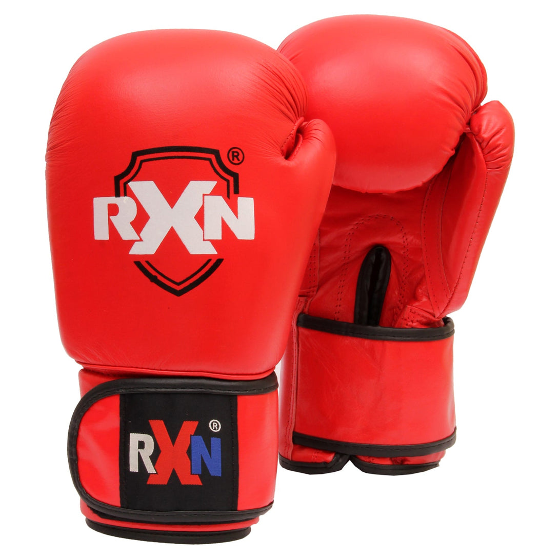 RXN World Champ Competition Professional Top Grain Leather Boxing Gloves - (BG-01)