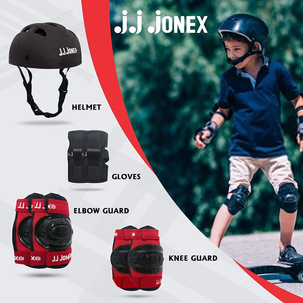 JONEX Protective Skating Guard Kit (Red-Black)