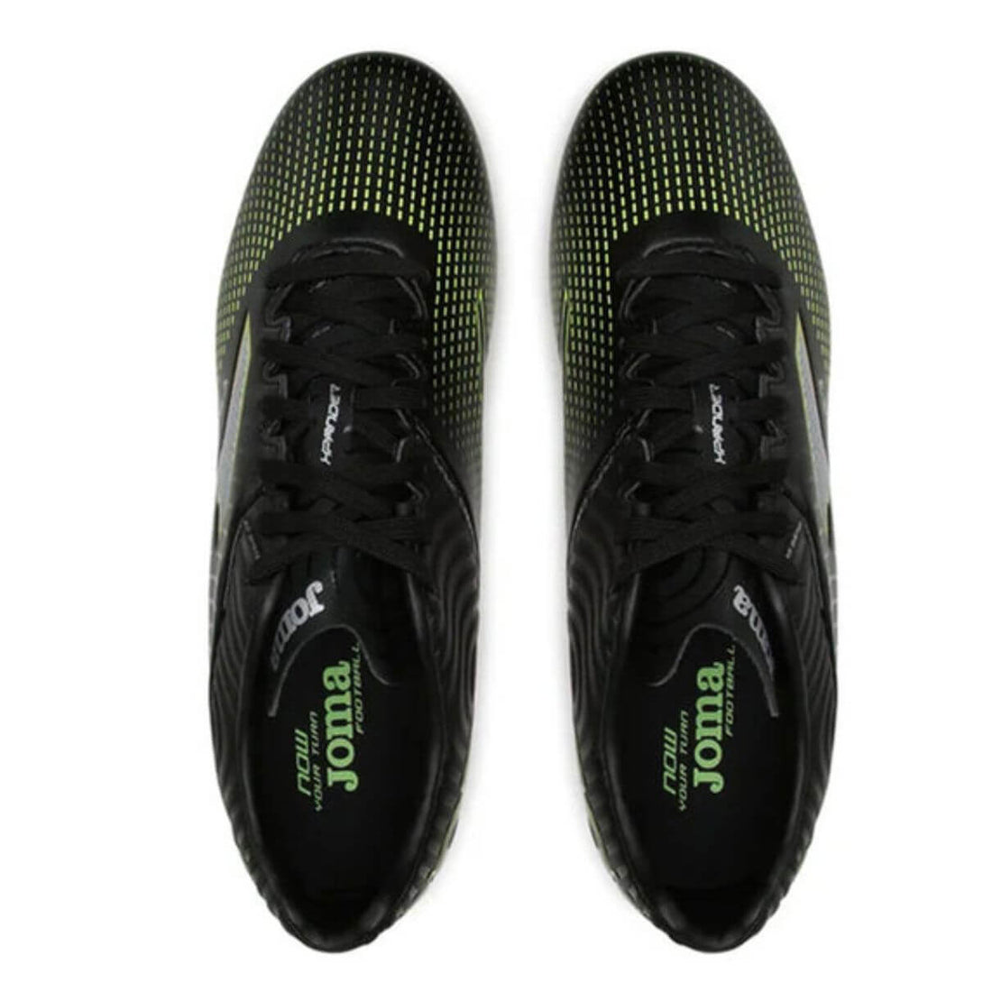 Joma Xpander Firm Ground 2301 Football Shoe (Black/Lemon Fluor)