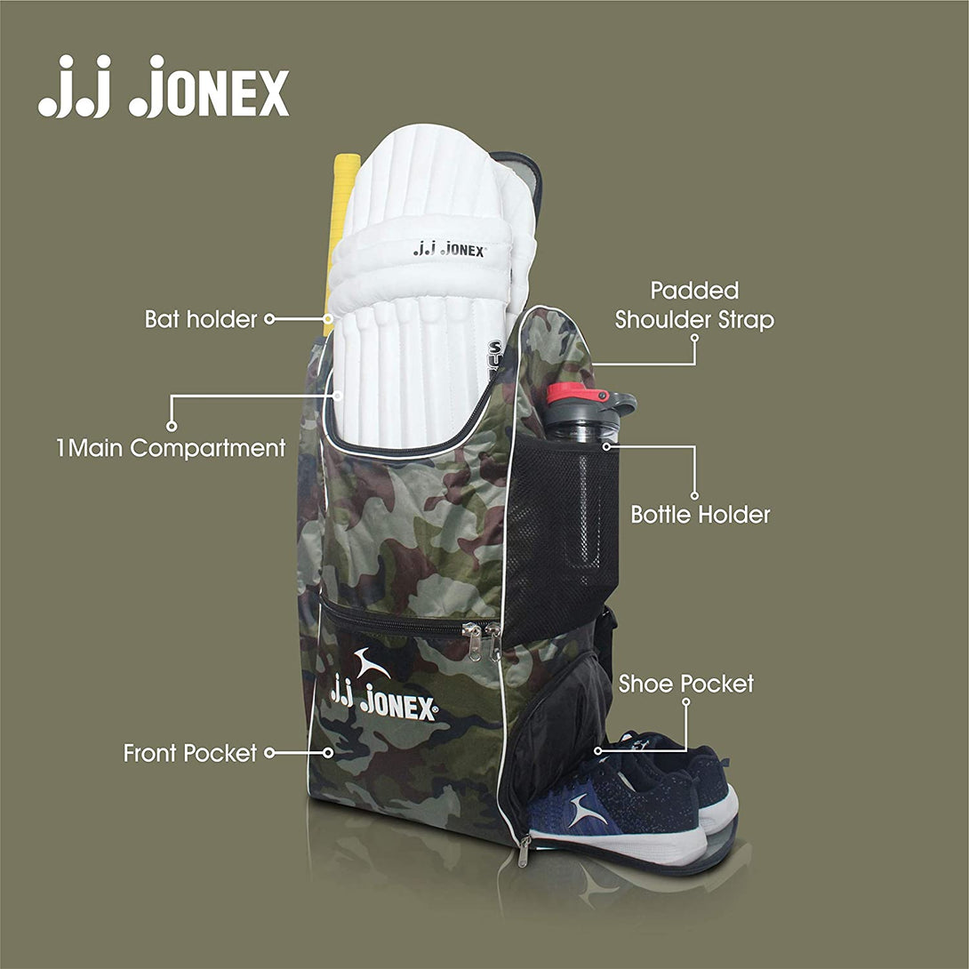 Jonex Ashes Cricket Kit Bag with Shoe Compartment (Green)