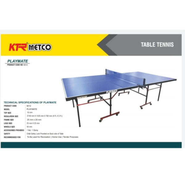 KTR Metco Play Mate Table Tennis Table