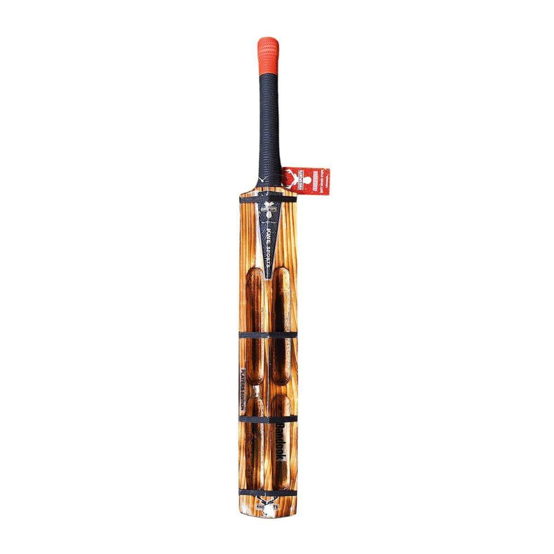 KWE Bandook Burn Edition-Players Edition 4 scoop Hard Tennis Bat-SH