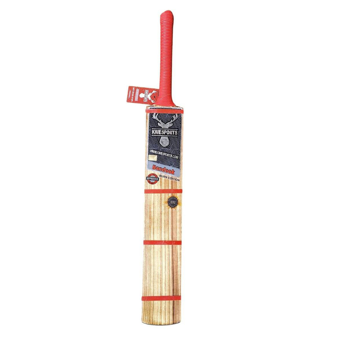 KWE Bandook Burn Edition-Players Edition Diamond Cut Hard Tennis Bat-SH