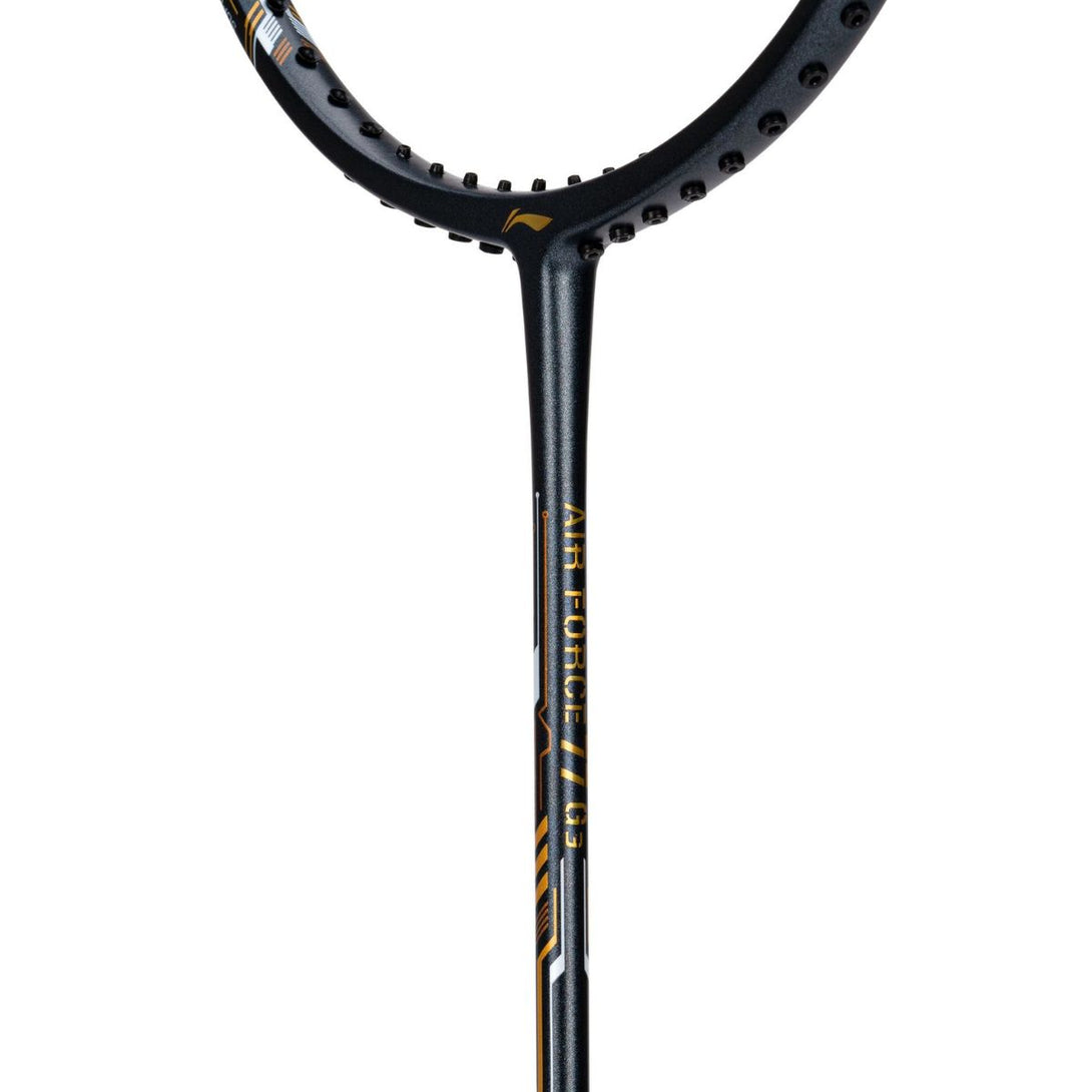 Li-Ning Air-Force 73 G3 Strung Badminton Racquet-Dark grey/white/gold