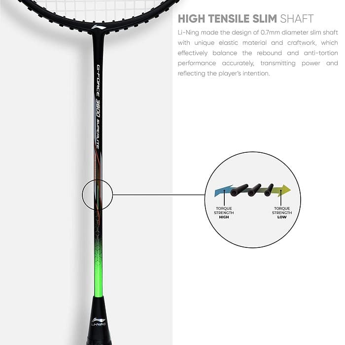 Li-Ning G-Force 3800 Superlite Badminton Racquet (Black/Purple)