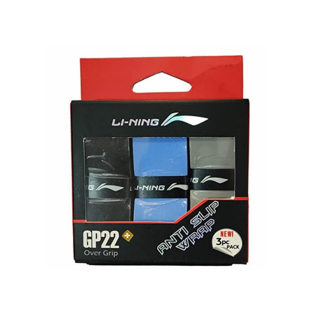 Li-Ning GP22+ Extra Tacky and Anti-Slip Badminton Grip (3 in 1) (Assorted)