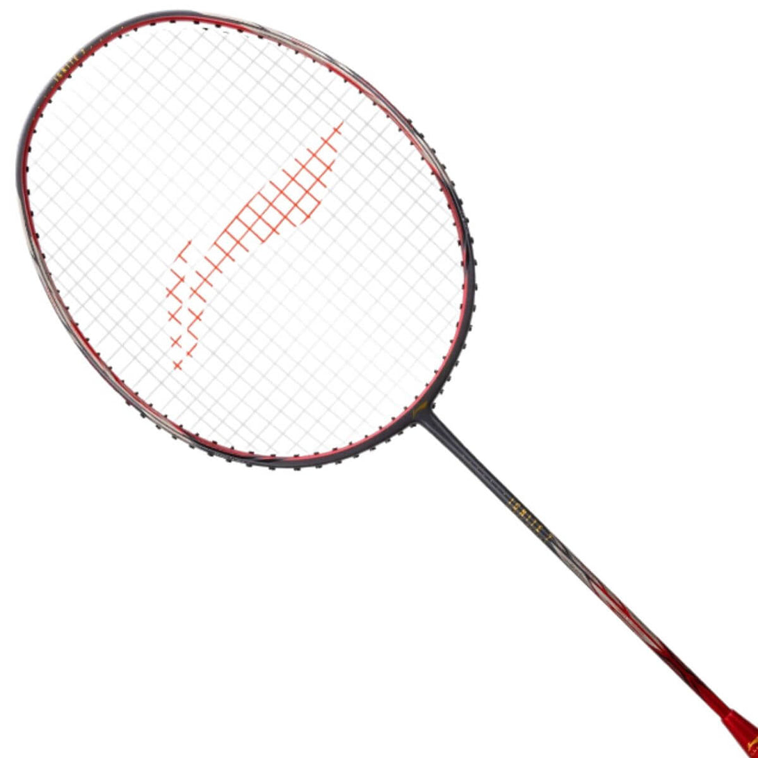 Li-Ning Ignite 7 Strung Badminton Racquet-Dark Grey/Red