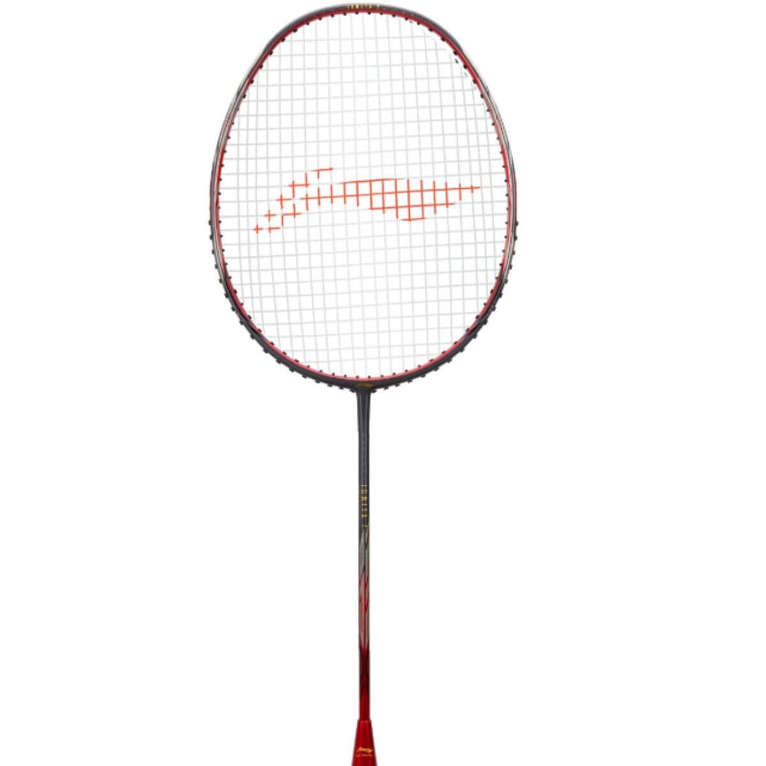 Li-Ning Ignite 7 Strung Badminton Racquet-Dark Grey/Red
