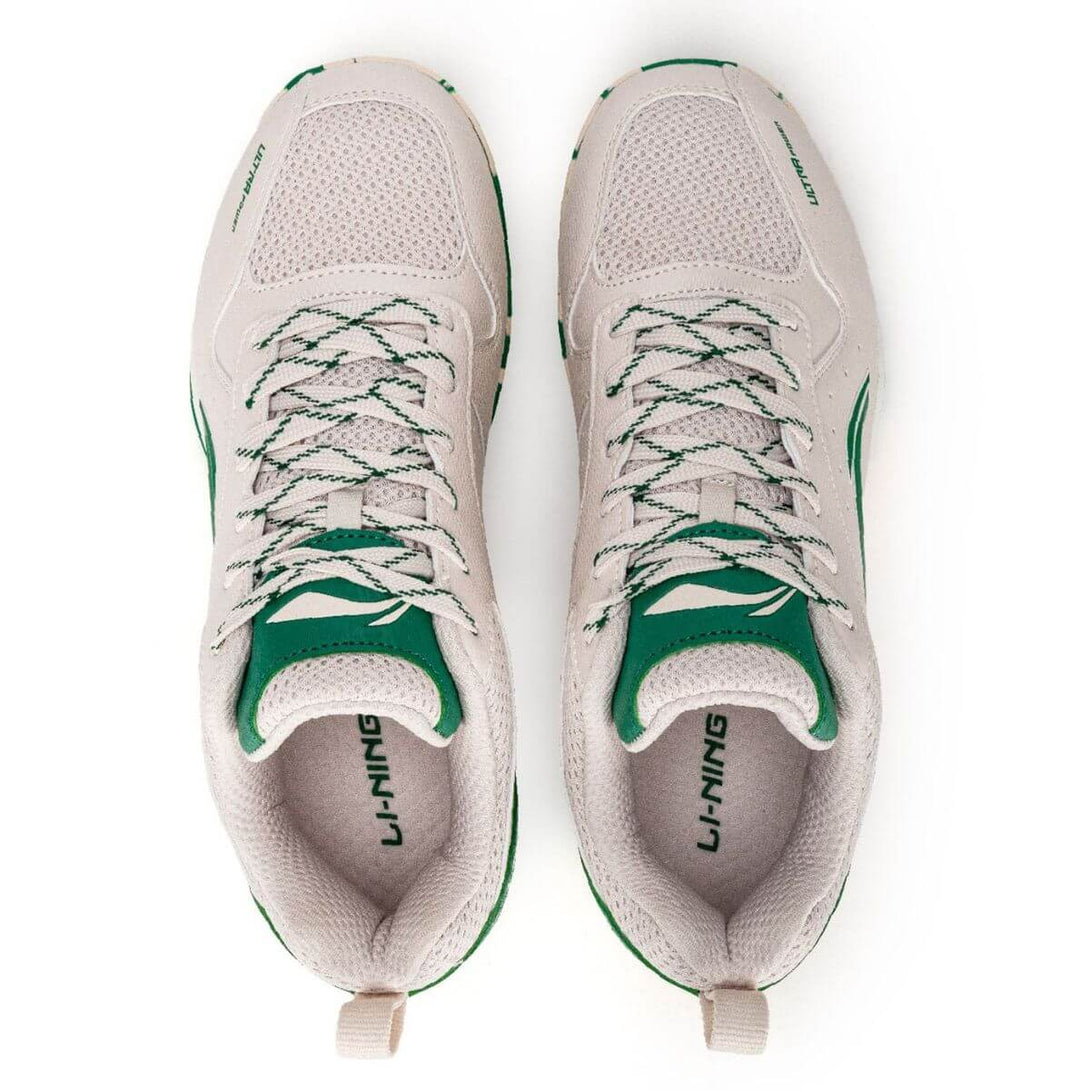 Li-Ning Ultra Power Badminton Shoes (White Sand/Pine Green)