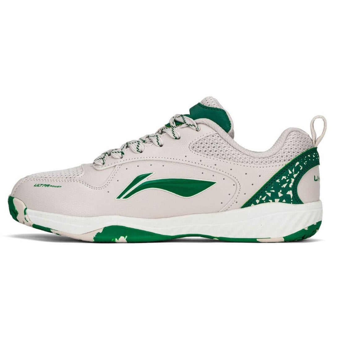 Li-Ning Ultra Power Badminton Shoes (White Sand/Pine Green)