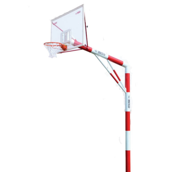 Metco 17cm Round Pipe Fixed Basketball Pole (Pair)