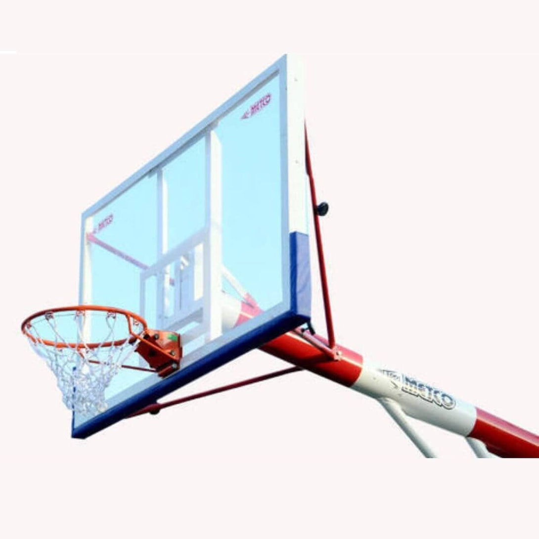 Metco 22cm Round Pipe Fixed Basketball Pole (30MM) Pair
