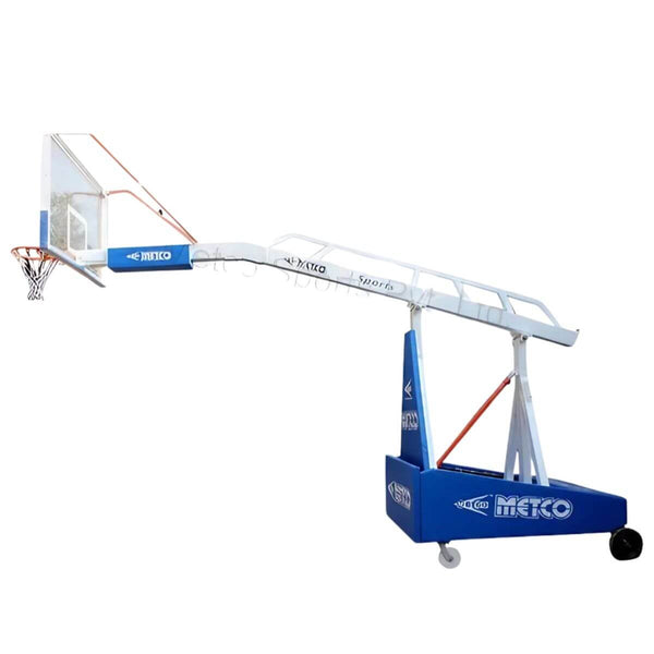 Metco Basket Ball Pole movable on wheels Spring Loaded System (800Kg of Steel Plates provided for stability)