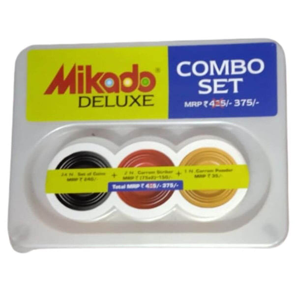 Mikado Delux Wooden Carrom Coin (Combo Set
