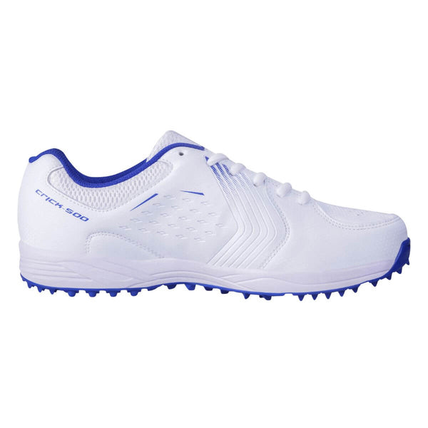 Nivia Crick-500 Cricket Shoes (White/Royal Blue)