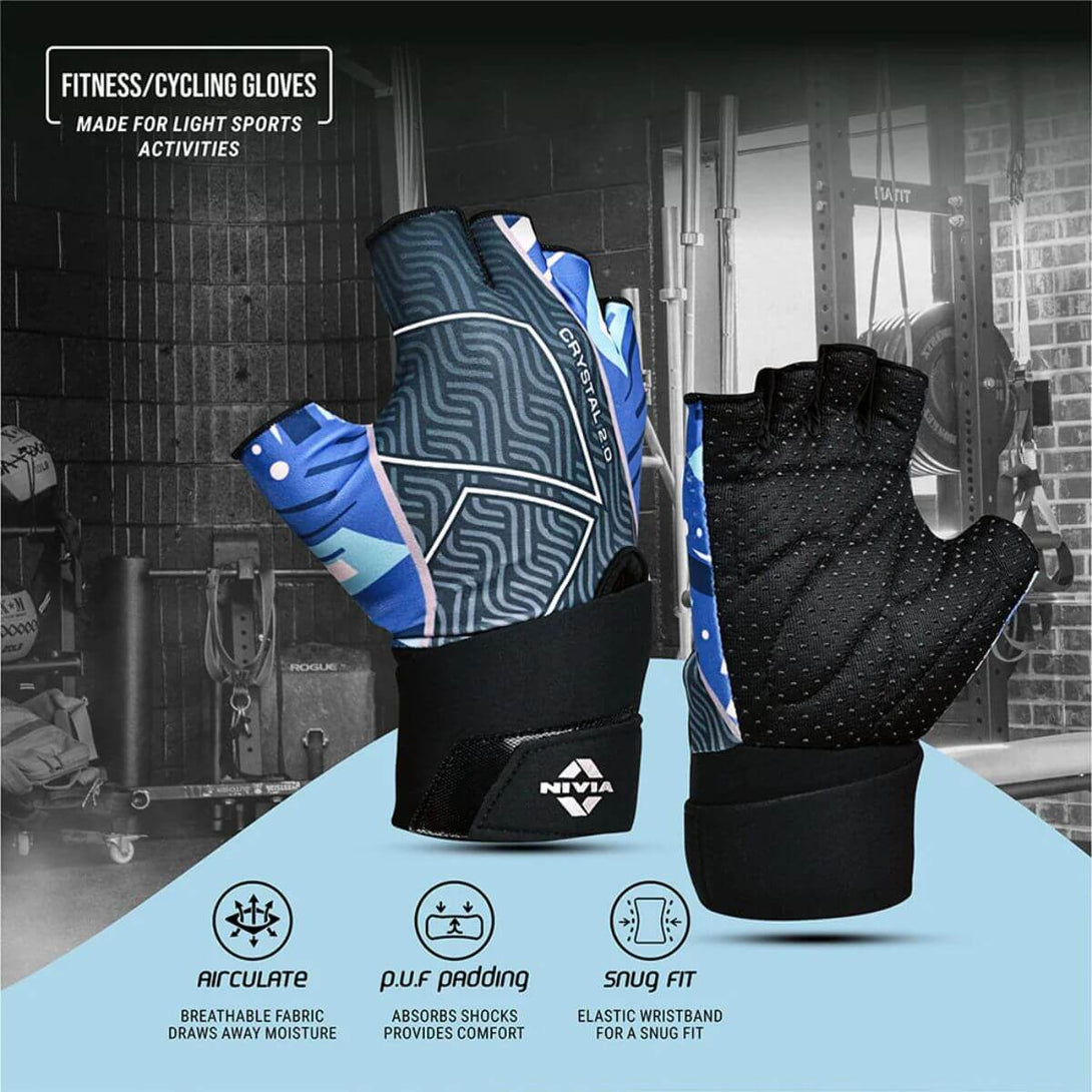 Nivia Crystal 2.0 With Strap Weightliftng Gloves