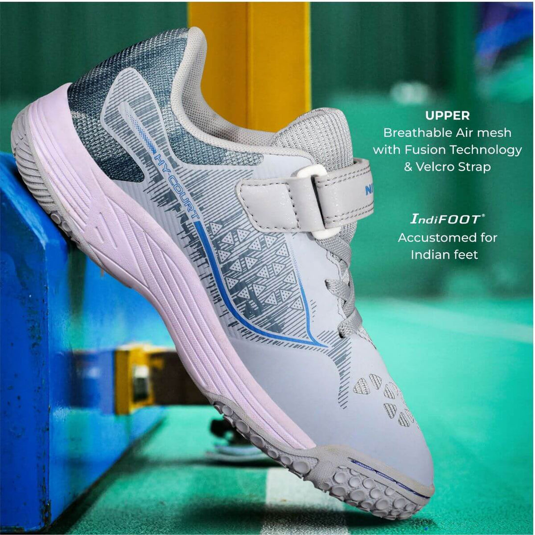 Nivia Hy-Court 3.0 Kids Velcro Badminton Shoes