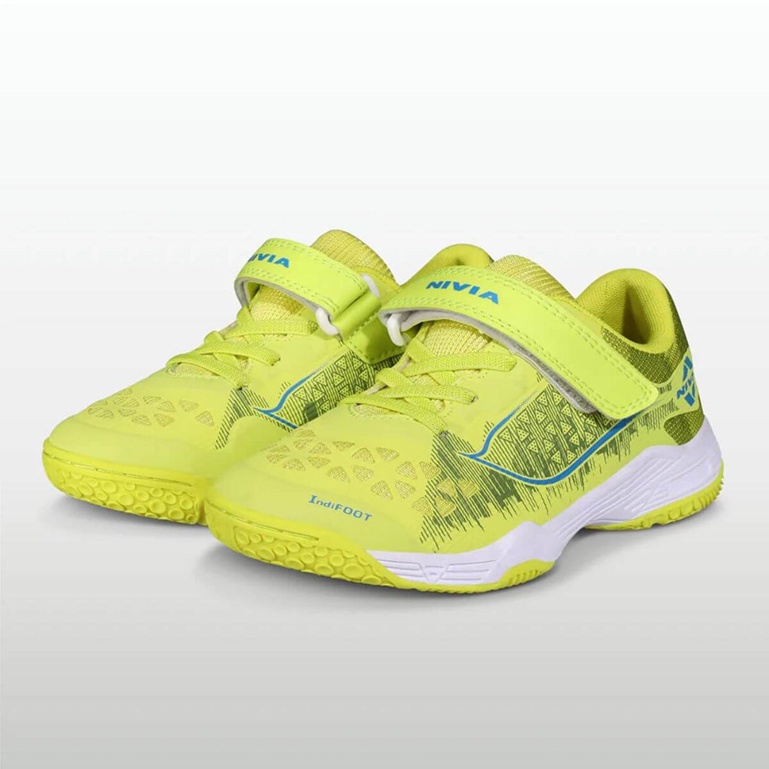 Nivia Hy-Court 3.0 Kids Velcro Badminton Shoes