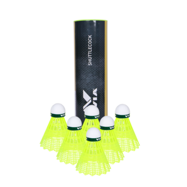 Nivia Nylon Shuttle Indoor Badminton Shuttlecock (Yellow)