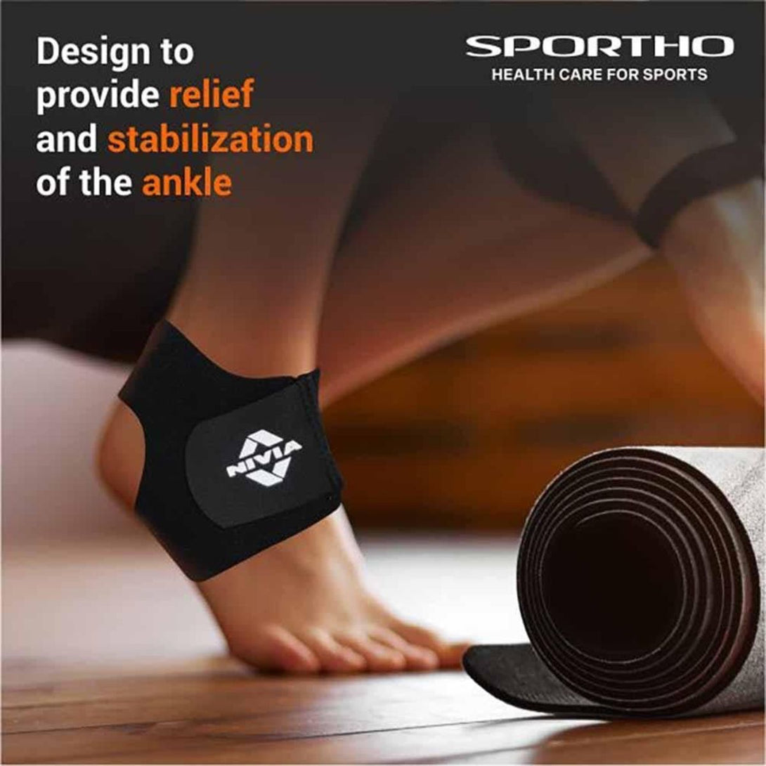 Nivia Orthopedic Basic Ankle Support Adjustable RB-21 (Free Size)