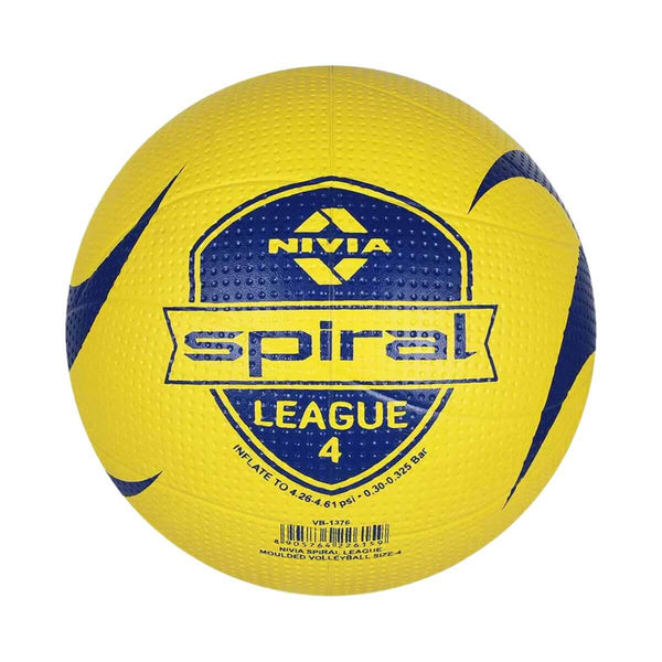 Nivia Spiral League Moulded Volleyball Size 4