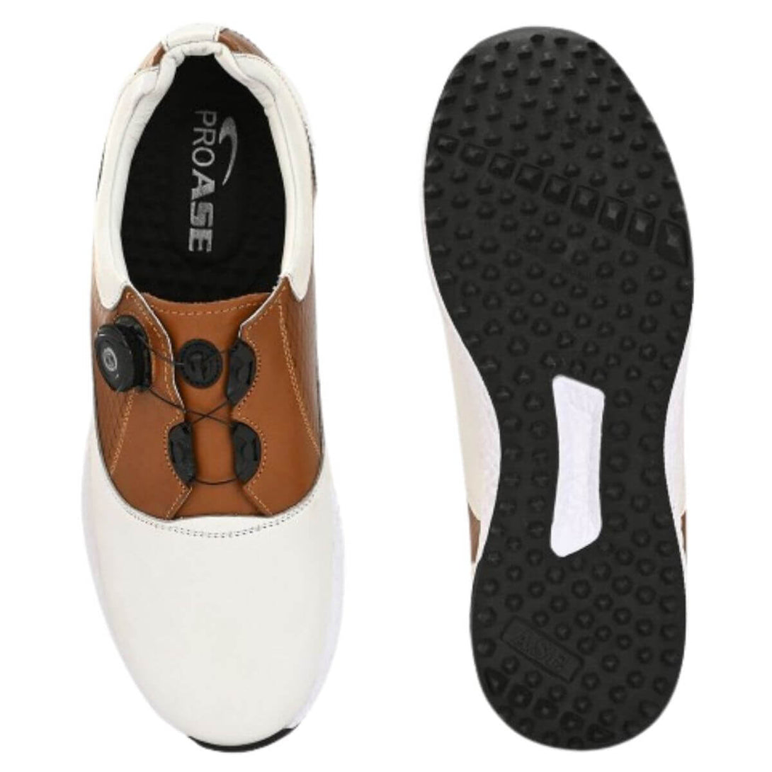 Proase Ase Golf Shoes for Men with Button Type Lace-Up
