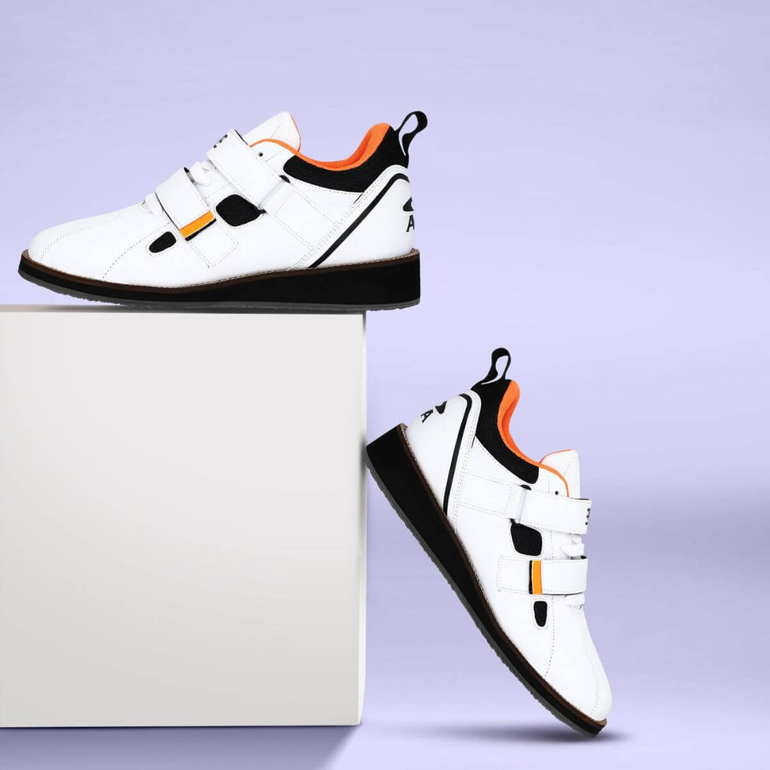 Proase Weight Lifting/Non Slip Squat Shoes (White)