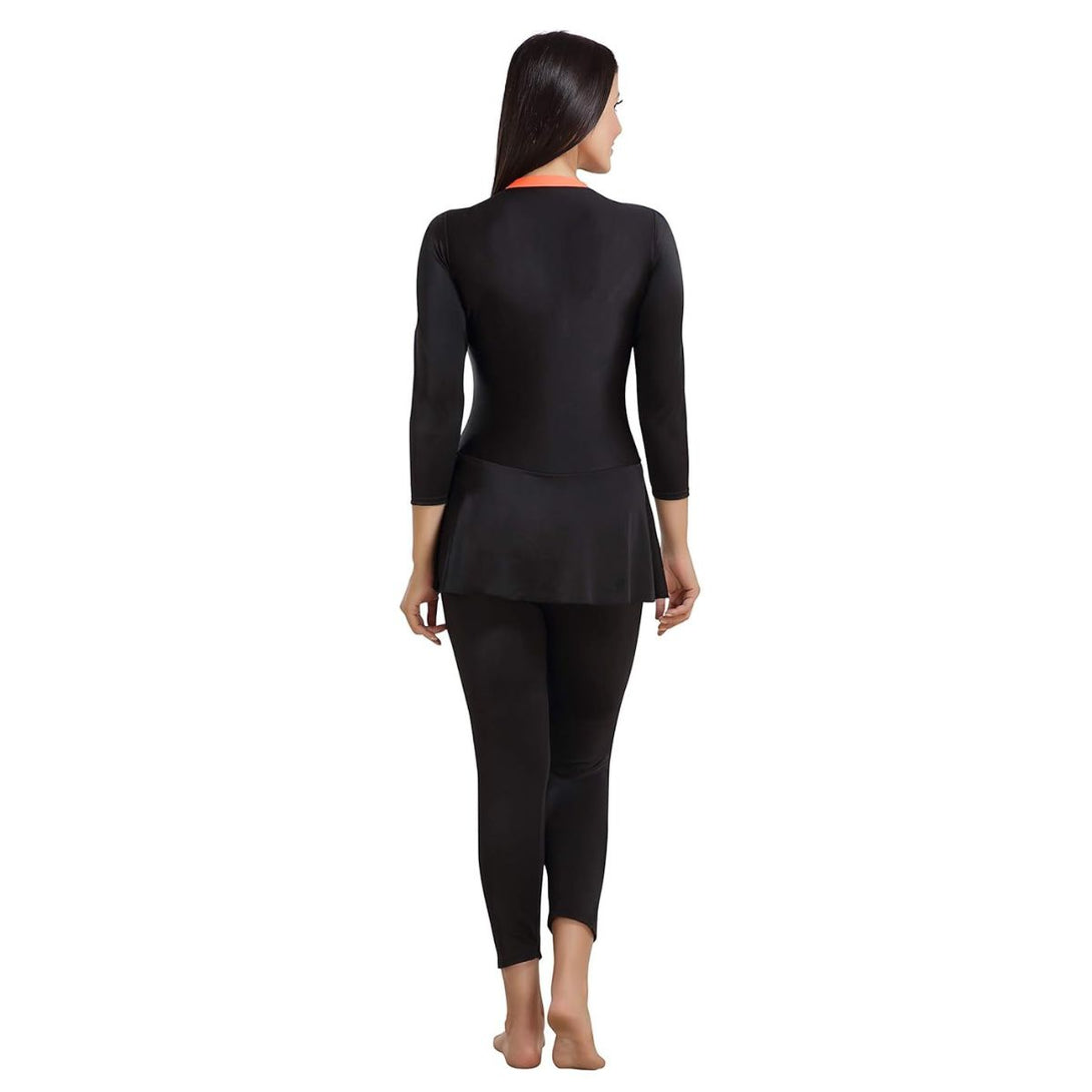 Rovars WL 27 -34 Frock Suit with Front Zipper-(BlackOrange)