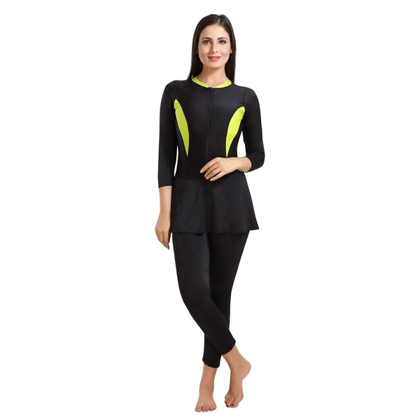 Rovars WL 27 -3/4 Frock Suit with Front Zipper-(Black/yellow)