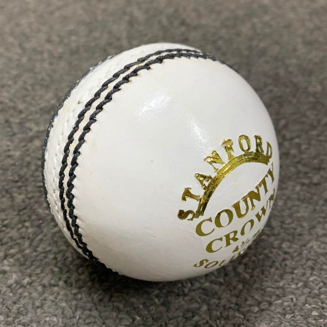SF County Crown Cricket Ball (White)