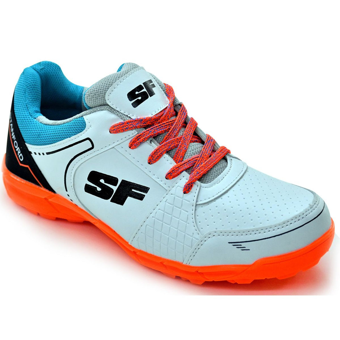 SF Warrior Cricket Shoes (TEAL/WHITE/ORANGE)