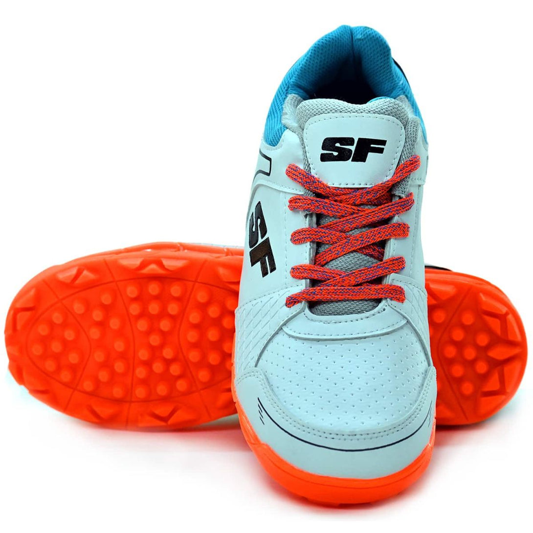 SF Warrior Cricket Shoes (TEAL/WHITE/ORANGE)