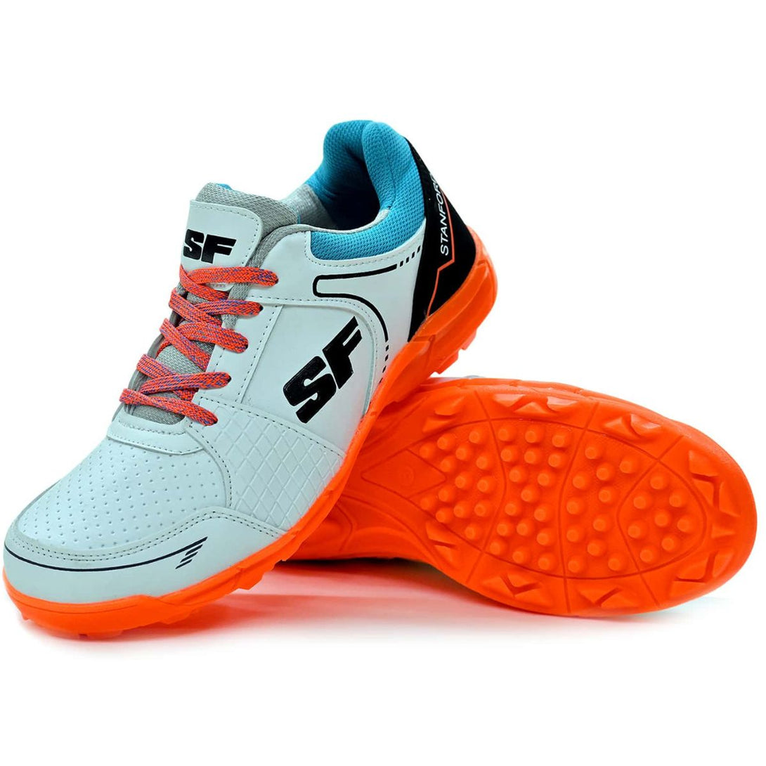 SF Warrior Cricket Shoes (TEAL/WHITE/ORANGE)