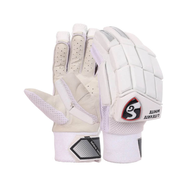 SG Litevate White Cricket Batting Gloves